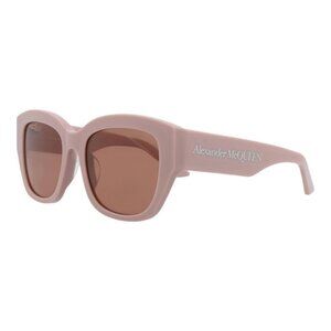 Alexander McQueen Womens Square/Rectangle Pink Pink Red Fashion Designer Eyewear